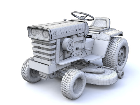 Massey Ferguson 16 lawn Tractor 1975 Model 3D