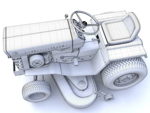 Газонный трактор Massey Ferguson 16 1975 г. 3D Модель