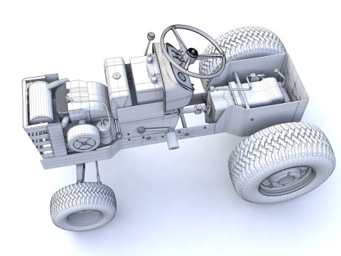 Massey Ferguson 16 lawn Tractor 1975 Model 3D