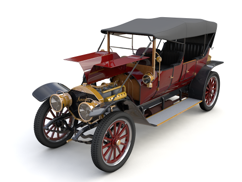 Mercedes 28 60 HP Phaeton 1911 3D Model