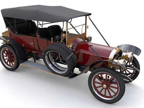 Mercedes 28 60 HP Phaeton 1911 3D Model