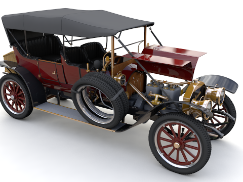Mercedes 28 60 HP Phaeton 1911 3D Model
