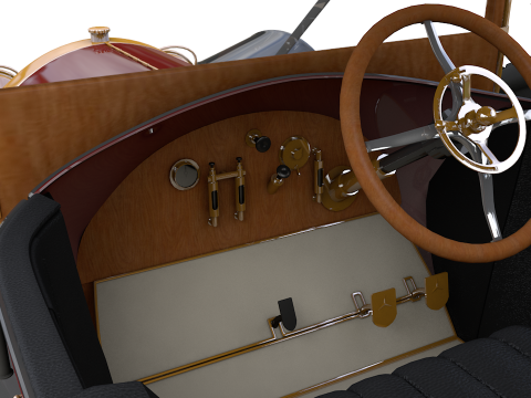 Mercedes 28 60 HP Phaeton 1911 3D Model