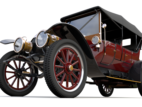 Mercedes 28 60 HP Phaeton 1911 3D Model
