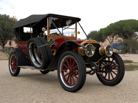 Mercedes 28 60 HP Phaeton 1911 3D Model