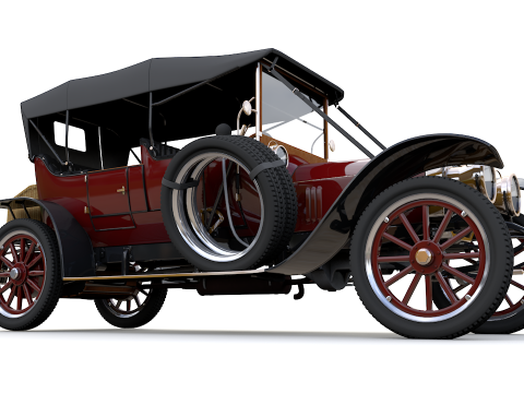 Mercedes 28 60 HP Phaeton 1911 3D Model
