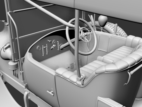 Mercedes 28 60 HP Phaeton 1911 3D Model