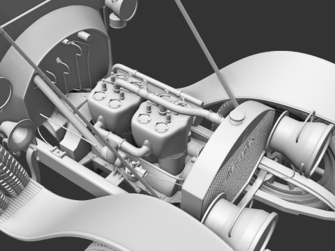 Mercedes 28 60 HP Phaeton 1911 3D Model