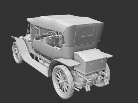 Mercedes 28 60 HP Phaeton 1911 3D Model