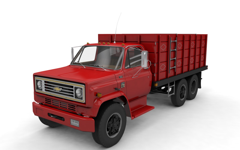 Chevy C70 1979 Grain Truck Modello 3D .c4d .max .obj .3ds .fbx .stl .blend 