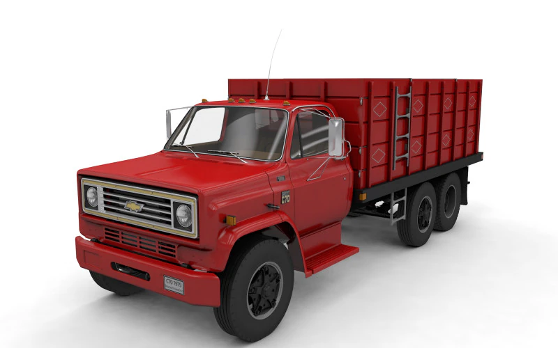 Chevy C70 1979 Grain Truck 3D Model .c4d .max .obj .3ds .fbx .stl .blend 