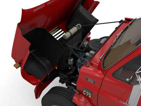 Chevy C70 1979 Grain Truck Modello 3D