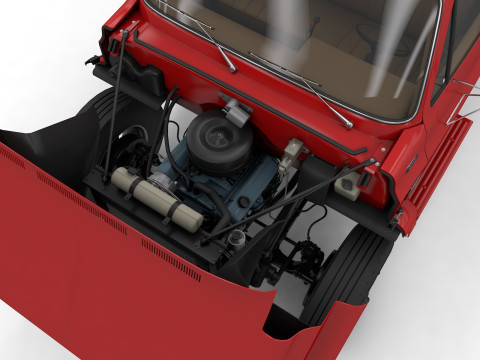 Chevy C70 1979 Grain Truck Modello 3D