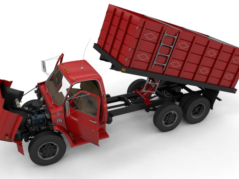 Chevy C70 1979 Grain Truck Modello 3D
