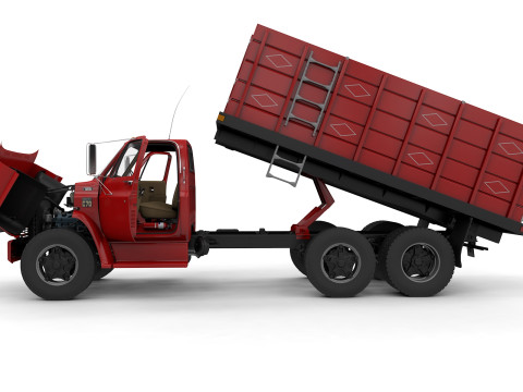 Chevy C70 1979 Grain Truck Modello 3D