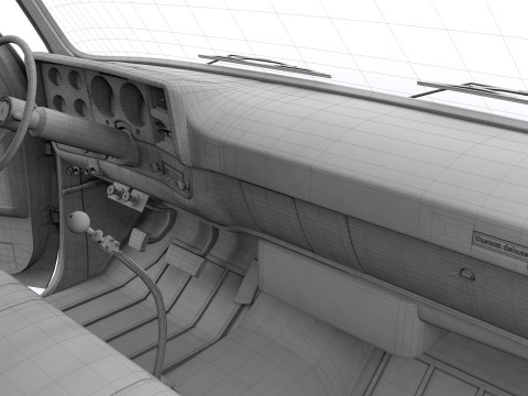 Chevy C70 1979 Grain Truck Modello 3D