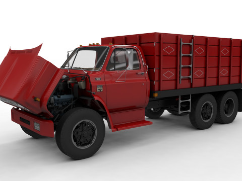 Chevy C70 1979 Grain Truck Modello 3D