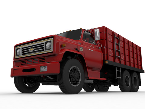 Chevy C70 1979 Grain Truck Modello 3D