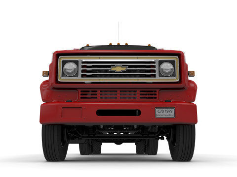Chevy C70 1979 Grain Truck Modello 3D