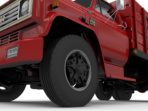 Chevy C70 1979 Grain Truck Modello 3D