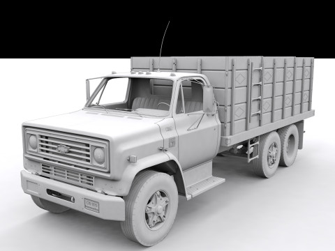 Chevy C70 1979 Grain Truck Modello 3D
