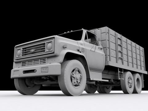 Chevy C70 1979 Grain Truck Modello 3D