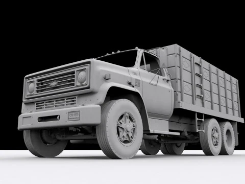 Chevy C70 1979 Grain Truck 3D Model