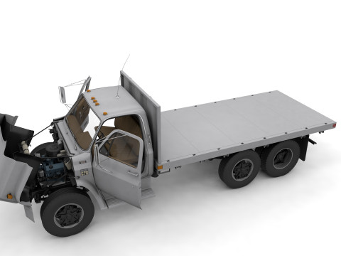 Chevy C70 1979 Flatbed Truck 3D Model
