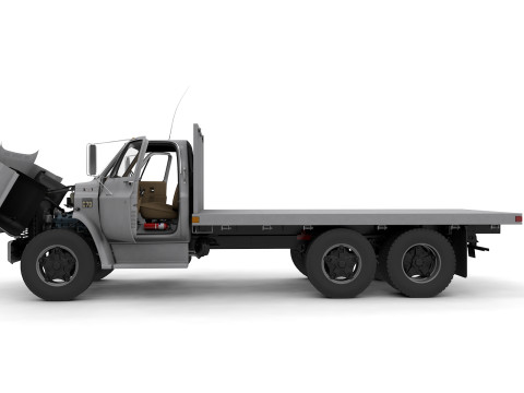 Chevy C70 1979 Flatbed Truck 3D Model
