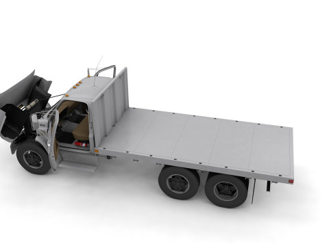 Chevy C70 1979 Flatbed Truck 3D Model