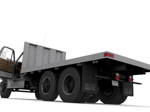 Chevy C70 1979 Flatbed Truck 3D Model