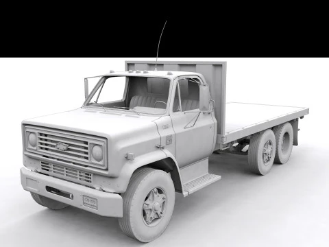 雪佛兰 C70 1979 平板卡车 3D 模型