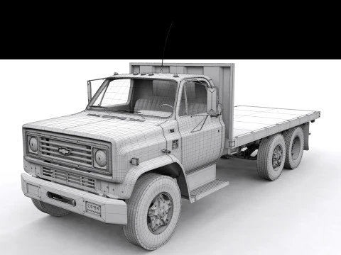 雪佛兰 C70 1979 平板卡车 3D 模型