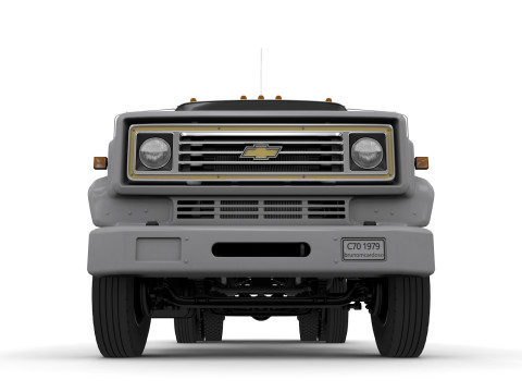 Chevy C70 1979 Flatbed Truck 3D Model