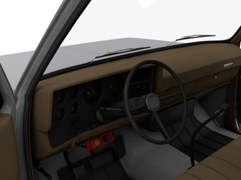 Chevy C70 1979 Flatbed Truck 3D Model