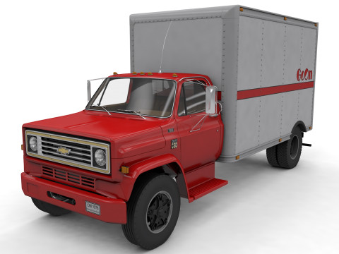 Chevy C60 1978 Box Truck 3D 모델
