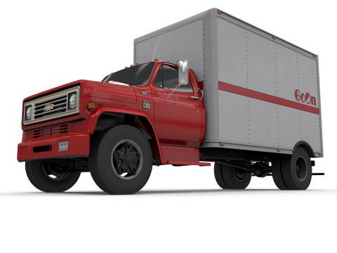 Chevy C60 1978 Box Truck Modello 3D