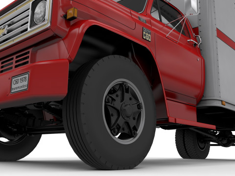 Chevy C60 1978 Box Truck Modello 3D