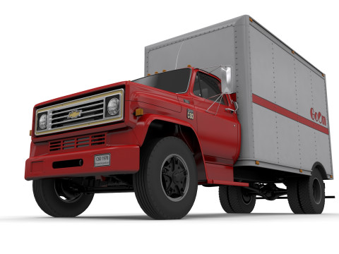 Chevy C60 1978 Box Truck Modello 3D