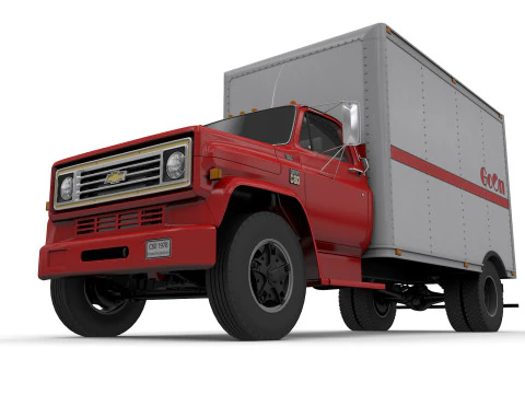 Chevy C60 1978 Box Truck 3D Model