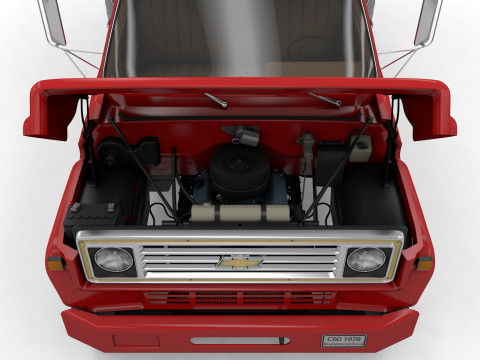 Chevy C60 1978 Box Truck Modello 3D