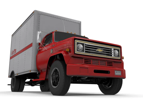 Chevy C60 1978 Box Truck 3D Model