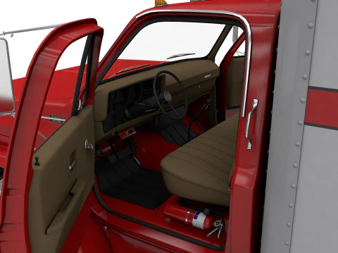 Chevy C60 1978 Box Truck 3D Model