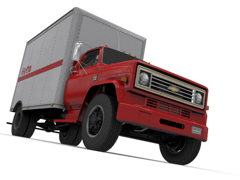 Chevy C60 1978 Box Truck 3D Model