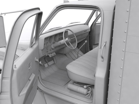 Chevy C60 1978 Box Truck Modello 3D