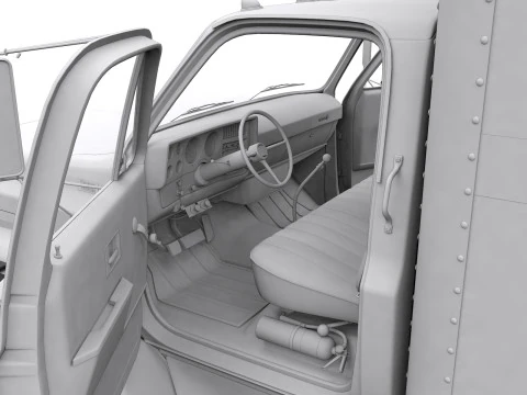 Chevy C60 1978 Box Truck 3D Model