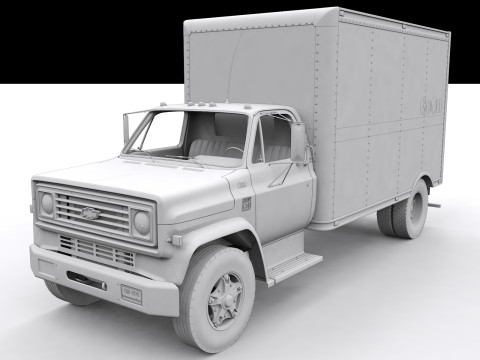 Chevy C60 1978 Box Truck Modello 3D