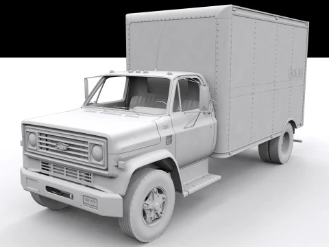 Chevy C60 1978 Box Truck 3D Model