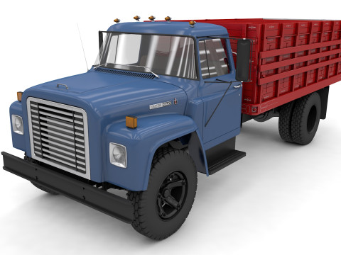 International Loadstar 1600 Giant Grain Truck 1974 3D 모델