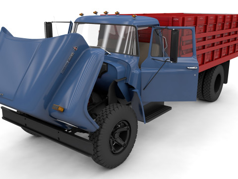 International Loadstar 1600 Giant Grain Truck 1974 Model 3D
